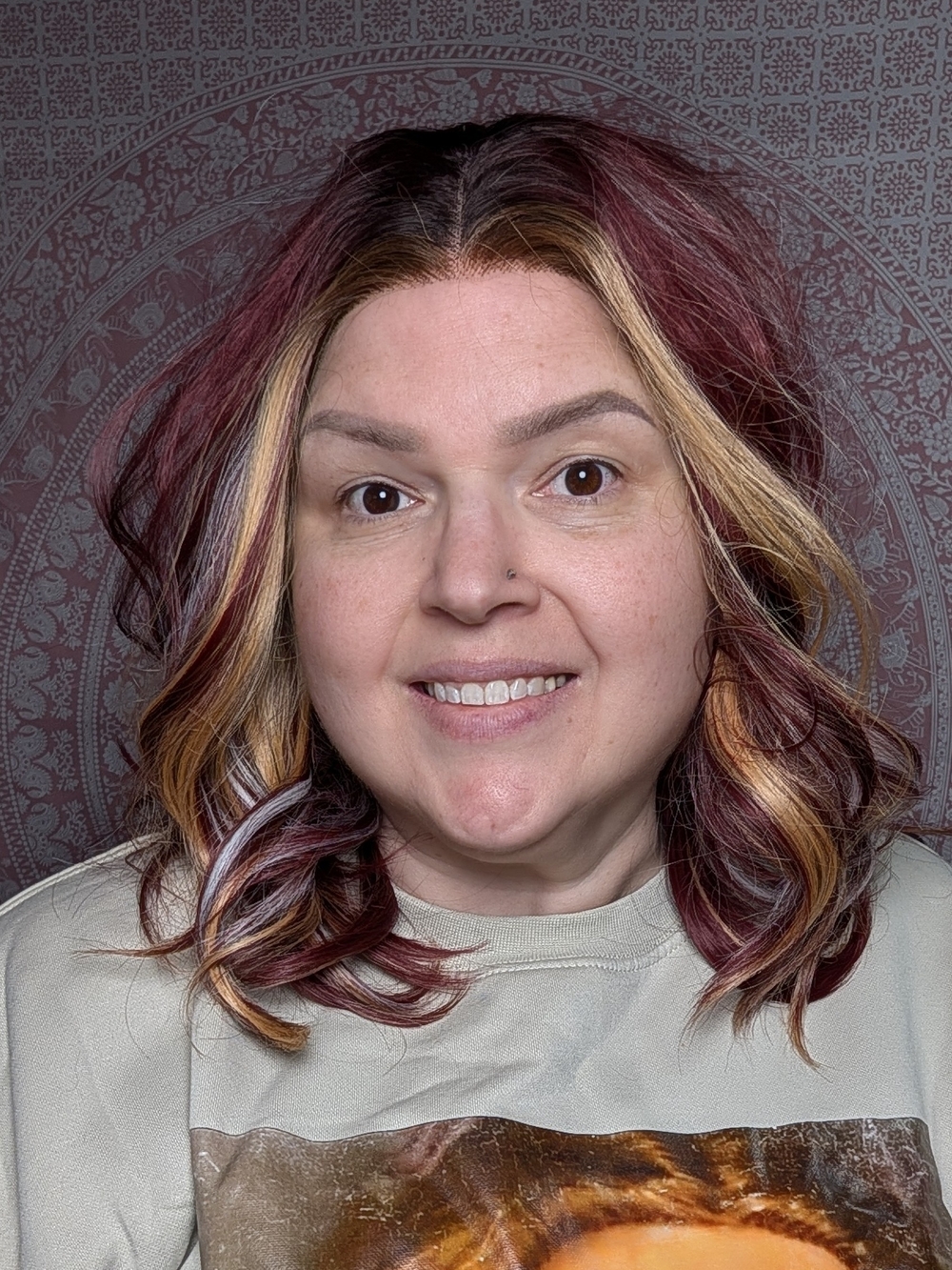 Women’s Multi-Tone Burgundy and Blonde "Billie" Wig